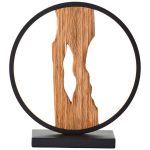 Brilliant Lampe De Chevet Chaumont Aluminium Métal Bois Noir 6W 850lm - 830 Blanc Chaud