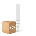 Lot 10x Noxion Lucent PL-S LED 4.3W 600lm - 840 Blanc Froid | 2-Pins - Équivalent 9W