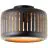 Brilliant Tyas Plafonnier Métal Noir Dorée | 270mm - Convient pour 1x E27