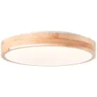 Brilliant Slimline Plafonnier Métal Bois Plastique Blanc 22W 2400lm - 830 Blanc Chaud | 345mm