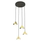 Emibig Suspension Luminaire Elit Acier Dorée | Convient pour 4x GX53 - Max 10W