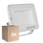 Lot 8x Ledvance Projecteur LED Compact Blanc 50W 4500lm 100D - 830 Blanc Chaud | IP65 - Symétrique 