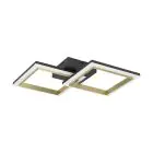 Eglo Plafonnier Calliera Acier Noir Dorée 18.4W 2500lm - 840 Blanc Froid | IP20 - Dimmable 