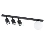 Emibig Plafondlamp Baster Staal Zwart | Geschikt voor 3x GU10 - Max 8W, 1x E14 - Max 10W