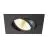 SLV New Tria 68 Spot Aluminium Zwart Vierkant 11W 700lm 38D - 918-930 Dim To Warm | Zaagmaat 68mm - Beste Kleurweergave