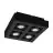 Eglo Plafond Spot Mendoza Staal Zwart 18.8W 1380lm - 830 Warm Wit | Dimbaar - Geschikt voor GU10