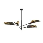 Emibig Plafondlamp Vene Staal Zwart | Geschikt voor 4x E14 - Max 10W